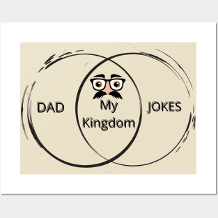 Dad Jokes King Venn Diagram Posters and Art